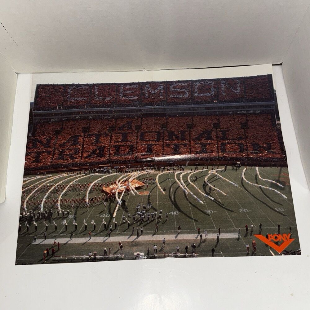 Vintage Clemson Poster A National Tradition Death Valley PONY 21.5x16.5 RARE